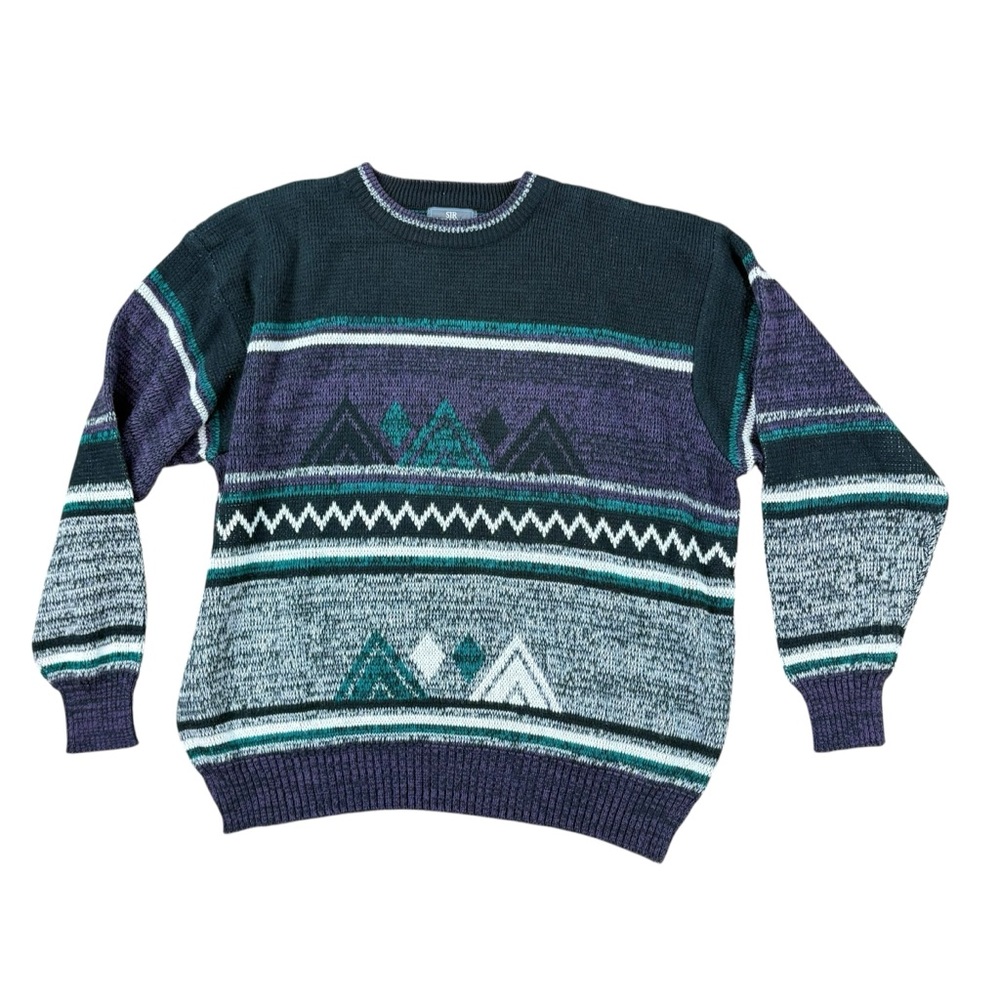 Vintage men’s Sir William geometric Aztec print sweater size 3X